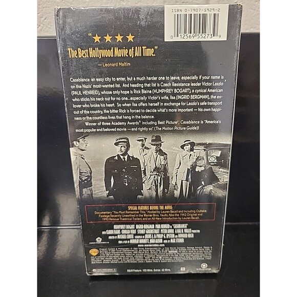 Casablanca VHS, 2001, 50th Anniversary Edition MGM UA Factory Sealed New - Picture 3 of 5